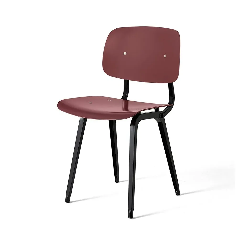 Ergonomic Dining Chair - Red, Steel