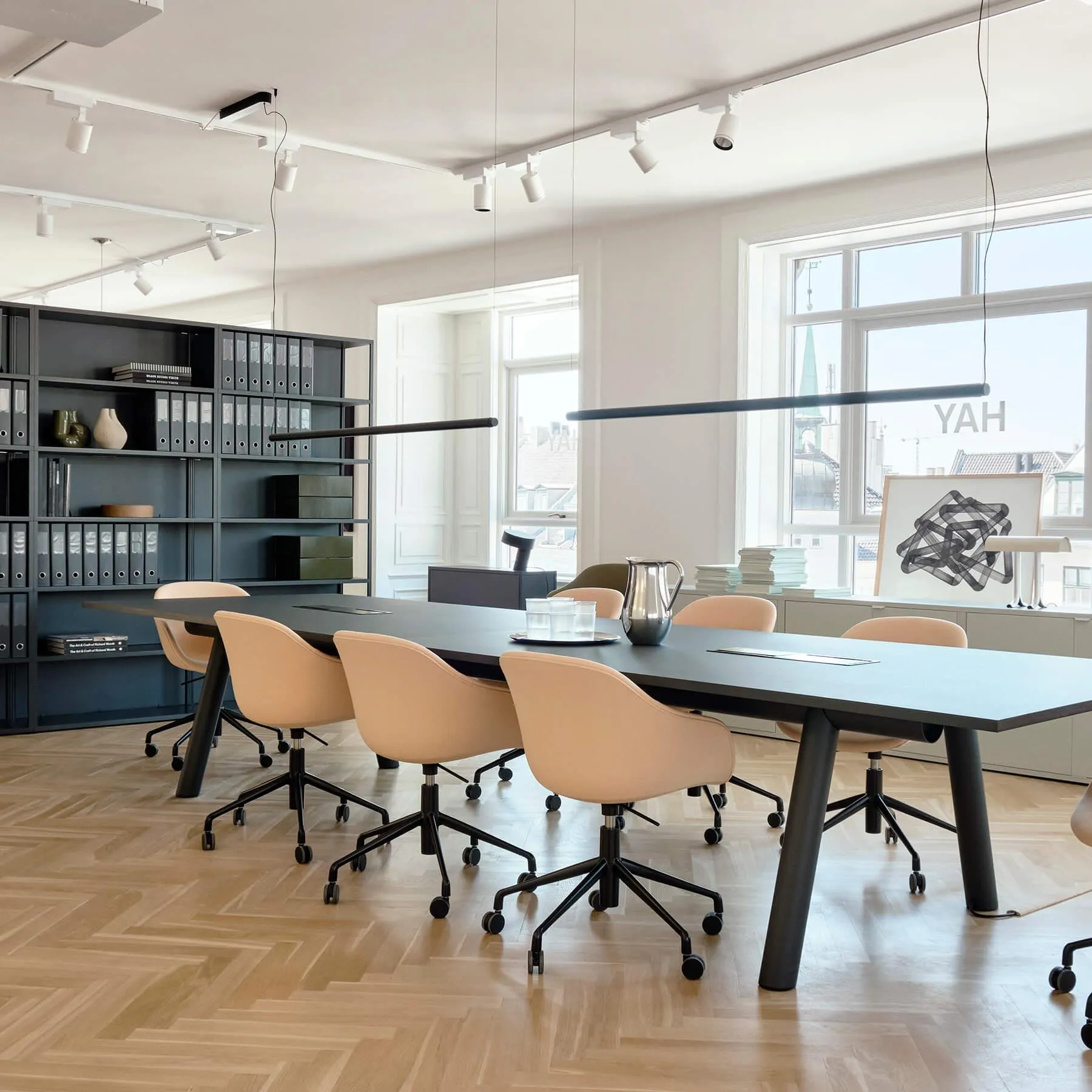 Extra Large Office Table - Oak Veneer