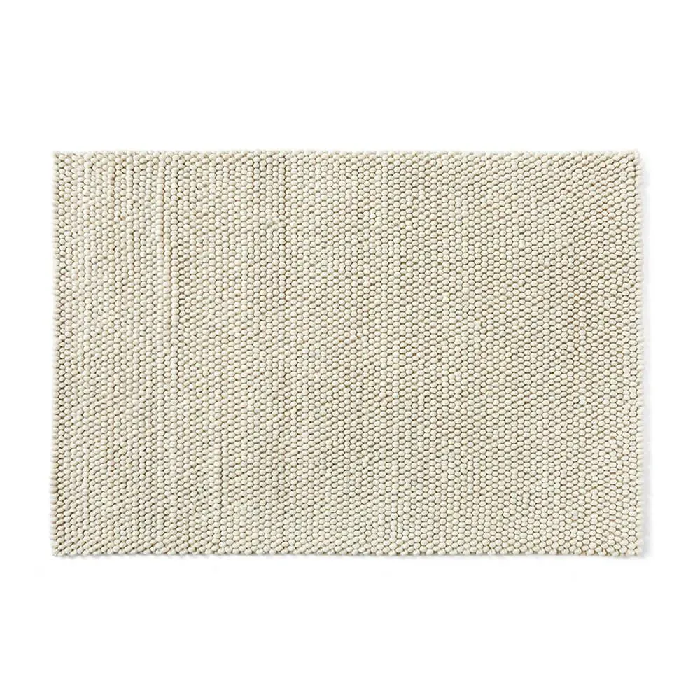 Extra Large Textured Rug - Cream, Pure Wool