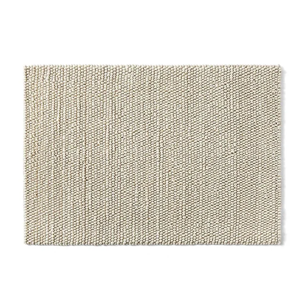 Extra Large Textured Rug - Soft Grey, Pure Wool
