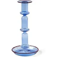 Flare Large Candle Holder - Blue, Borosilicate Glass