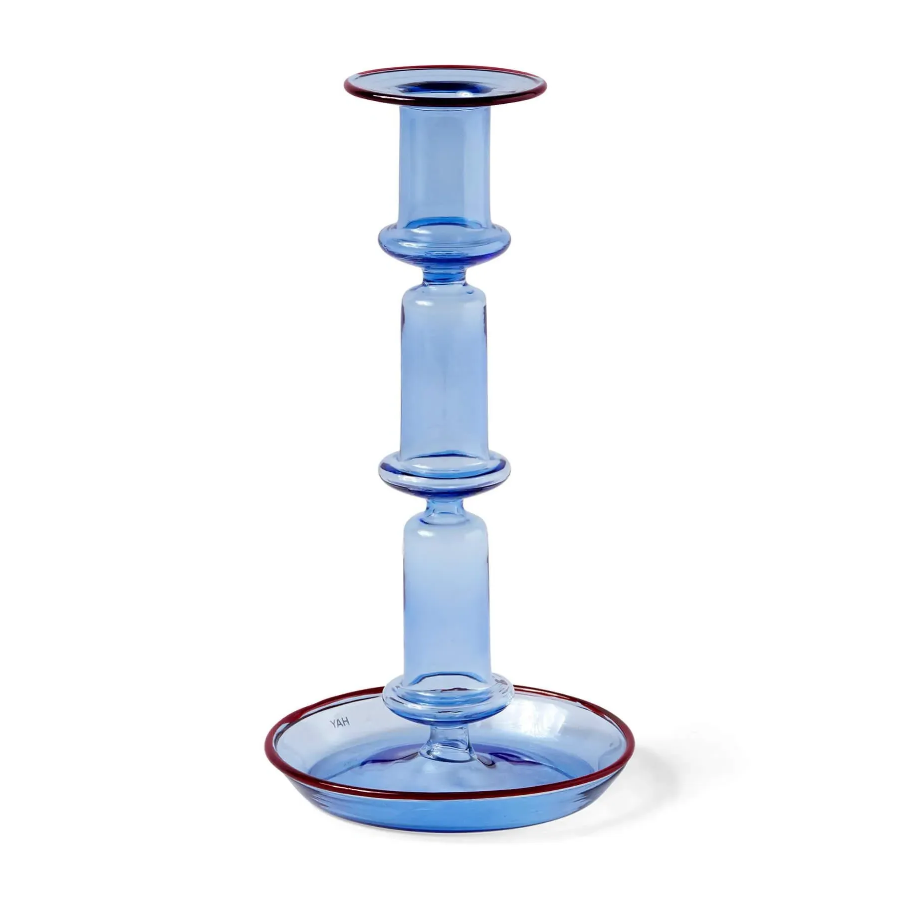 Flare Large Candle Holder - Blue, Borosilicate Glass