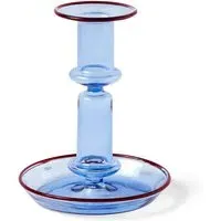 Flare Medium Candle Holder - Light Blue, Borosilicate Glass