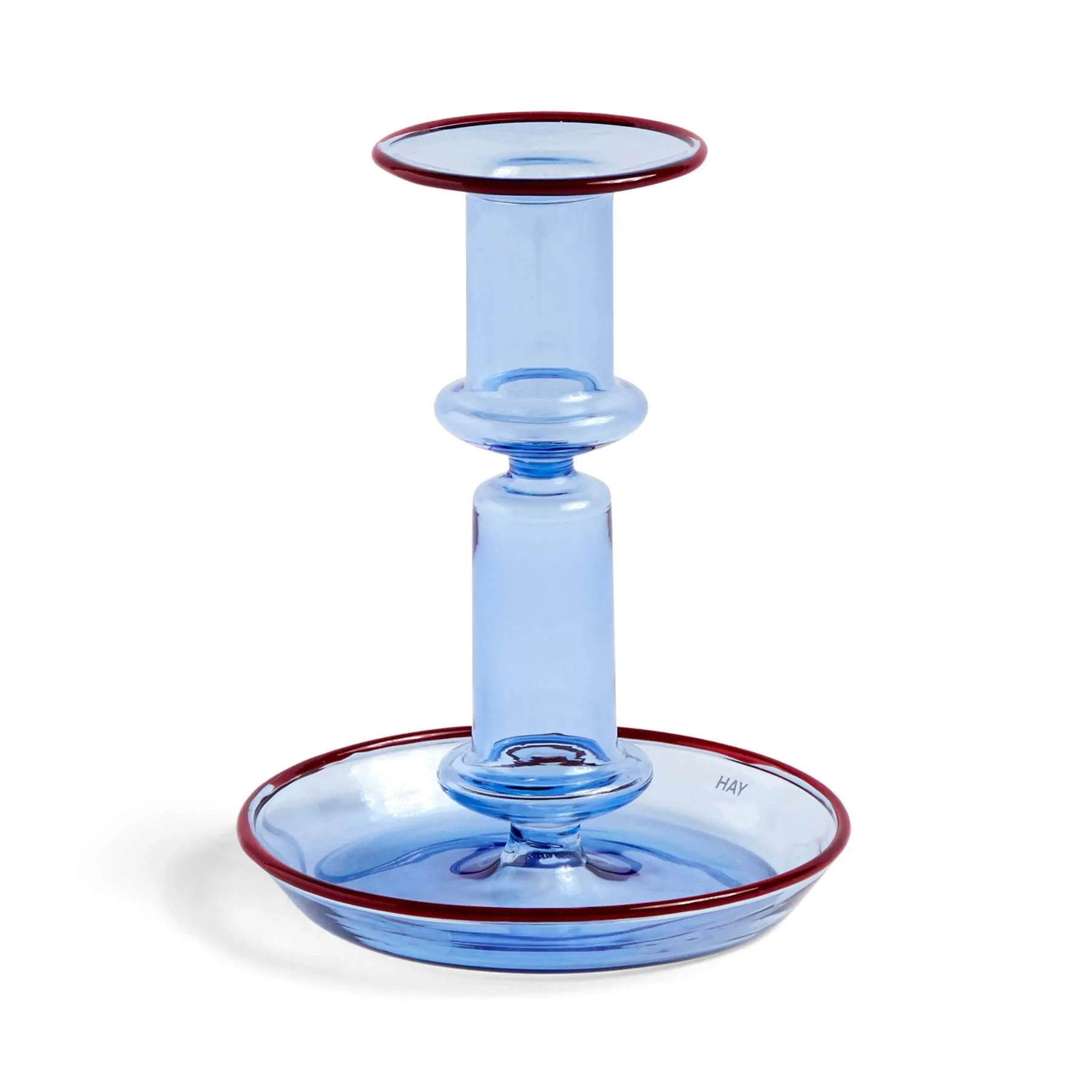 Flare Medium Candle Holder - Light Blue, Borosilicate Glass image