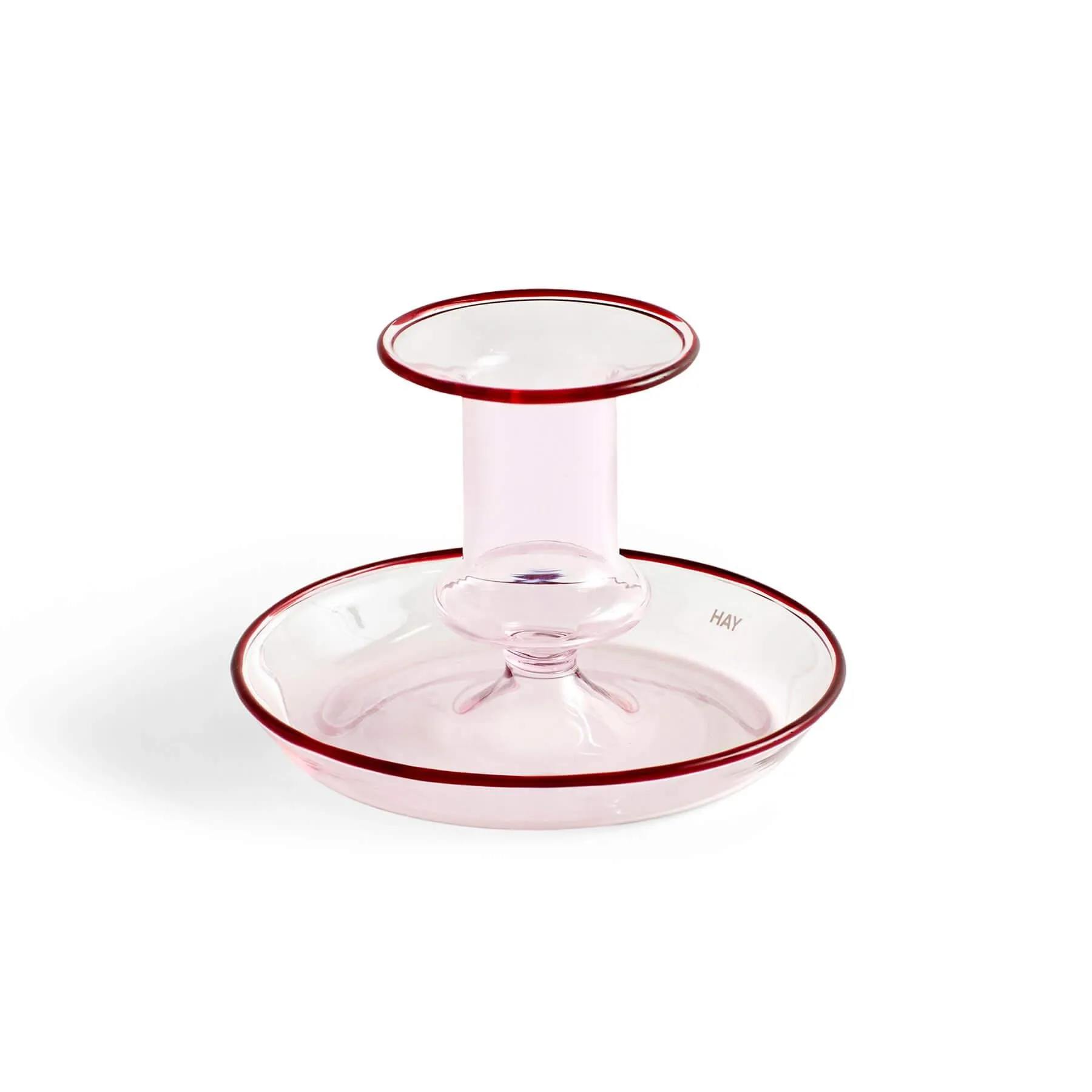 Flare Small Candle Holder - Pink, Borosilicate Glass image