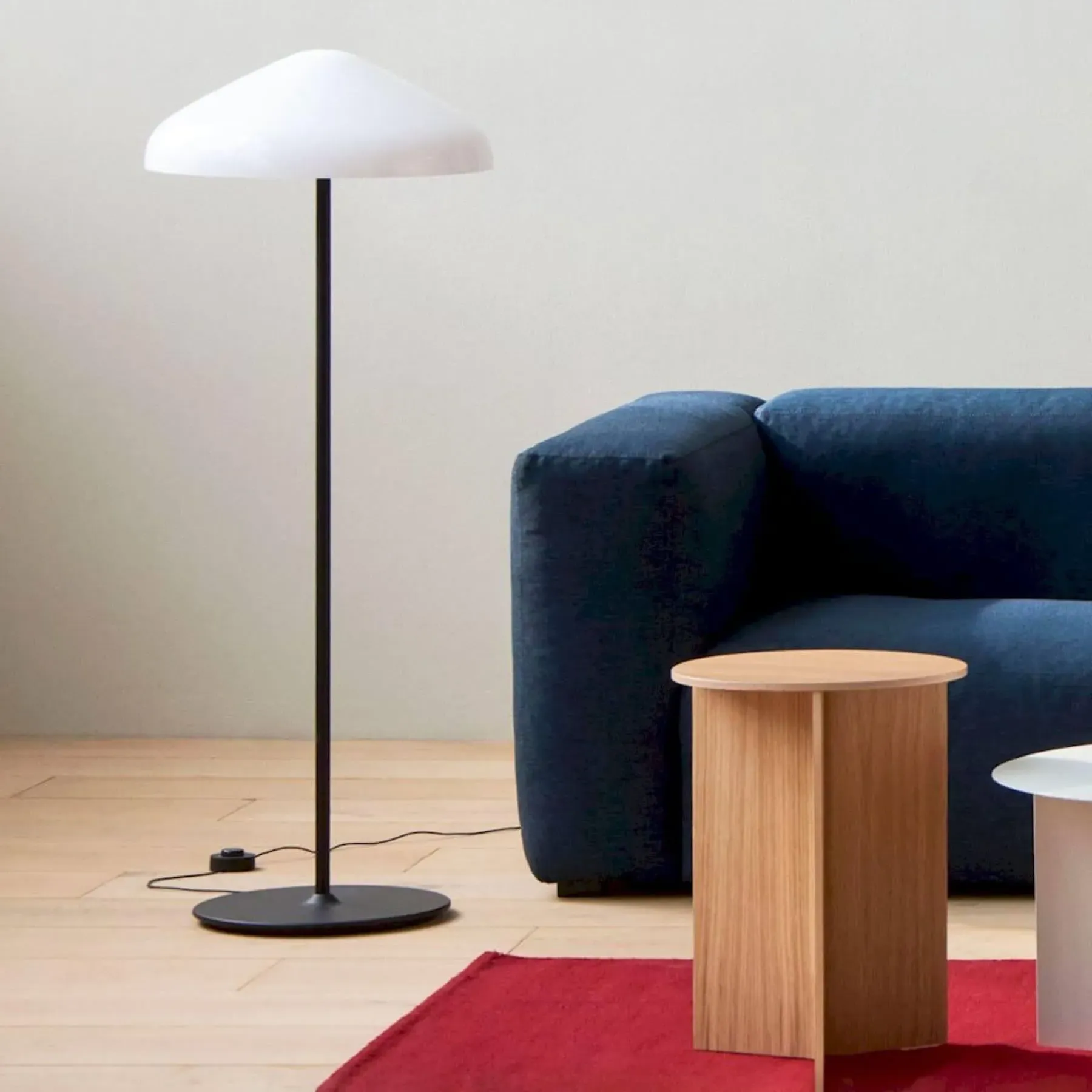 Floor Lamp with Dimmer - Opal Glass