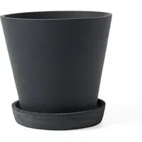 Flowerpot Large Planter - Black, Polystone