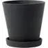 Flowerpot Medium Planter - Black, Polystone