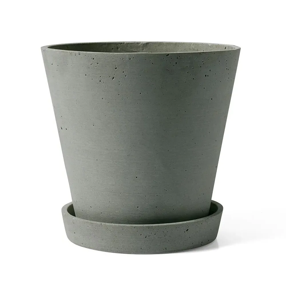 Flowerpot XL Planter - Black, Polystone