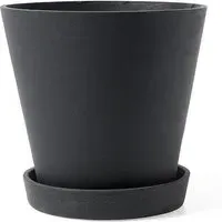 Flowerpot XL Planter - Black, Polystone
