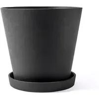 Flowerpot XXXL Planter - Black, Polystone