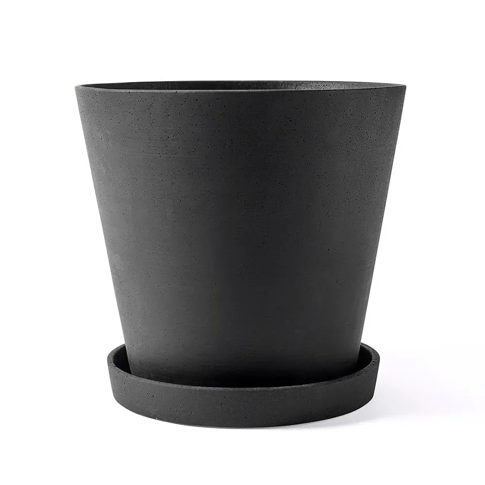 Flowerpot XXXL Planter - Black, Polystone