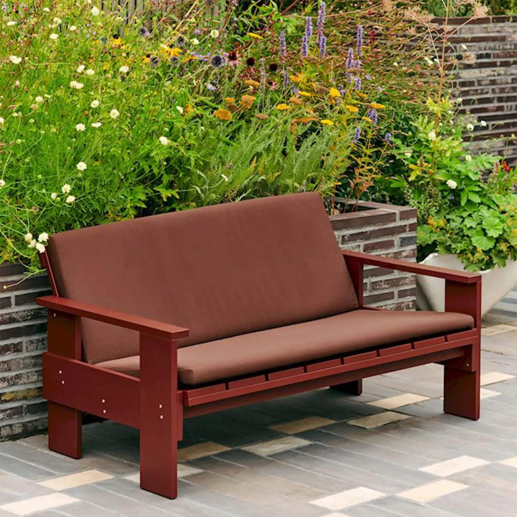 Folding Sofa Cushion - Iron Red, Fabric