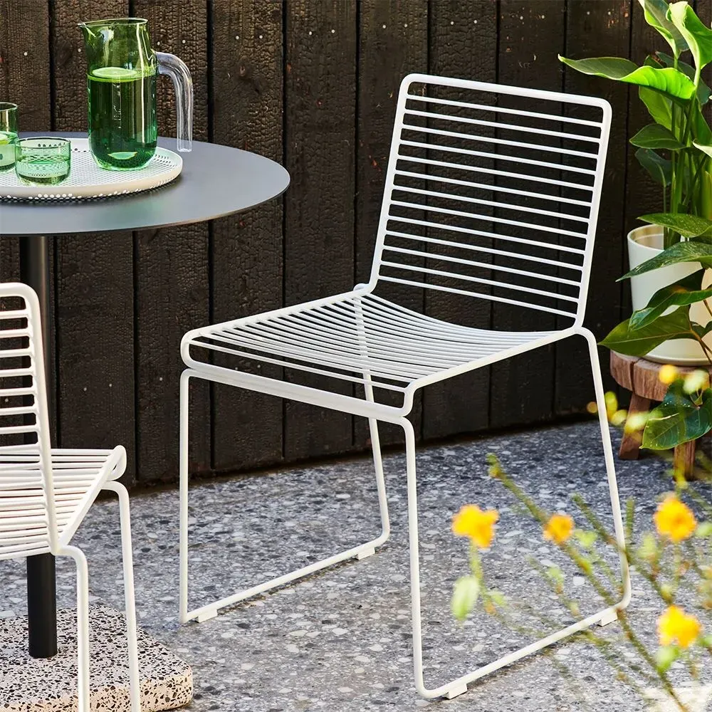 Hee Dining Chair - Asphalt Grey, Steel