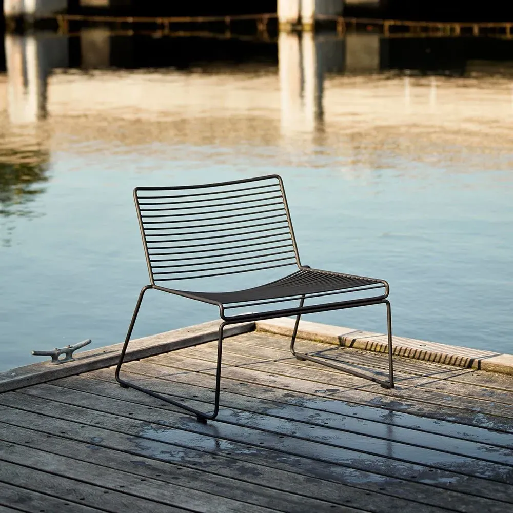 Hee Lounge Chair - Hot Galvanised, Steel