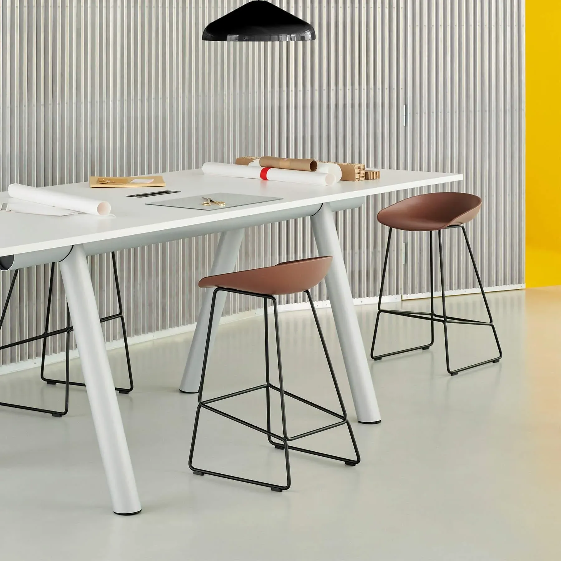 High Desk Table - Black, Laminate