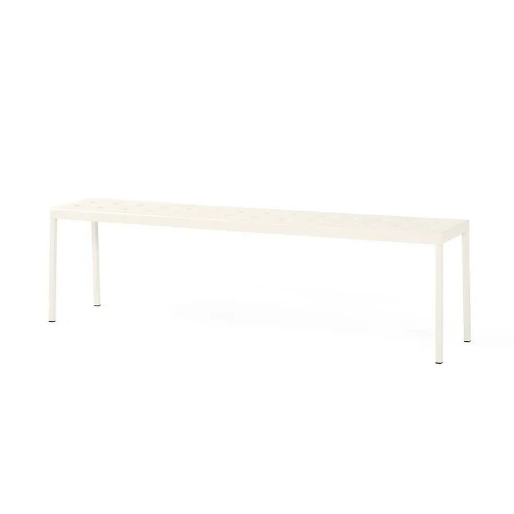 Large Balcony Garden Bench - Chalk Beige, Steel