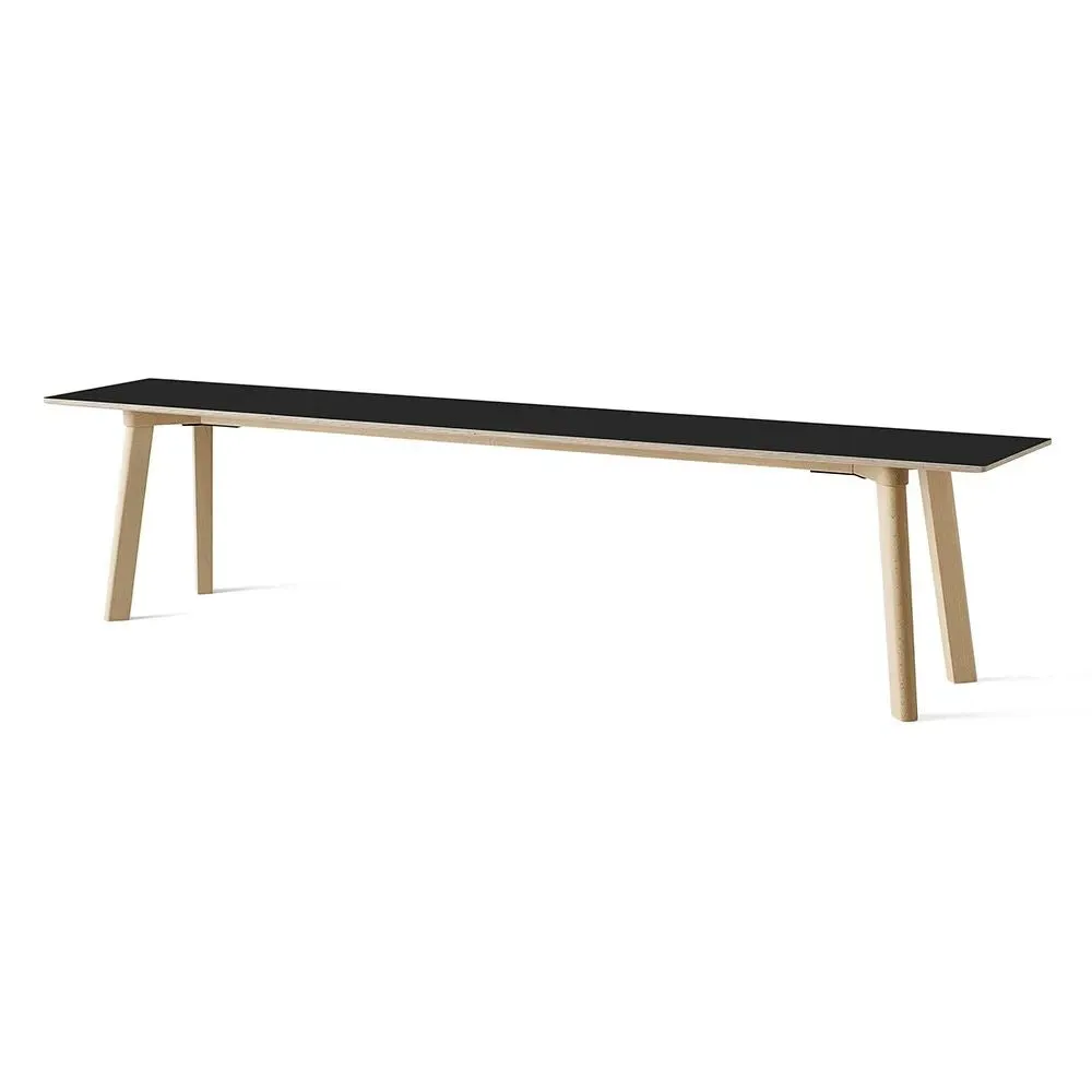 Large Bench with Laminate Top - Black, Beech