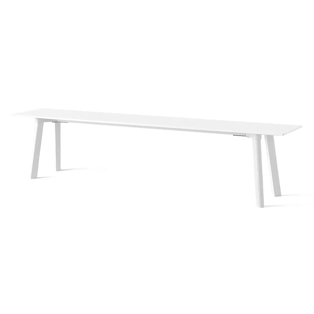 Large Bench with Laminate Top - White, Beech