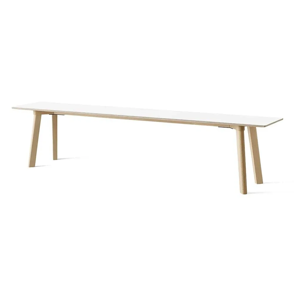 Large Bench with Laminate Top - White, Beech