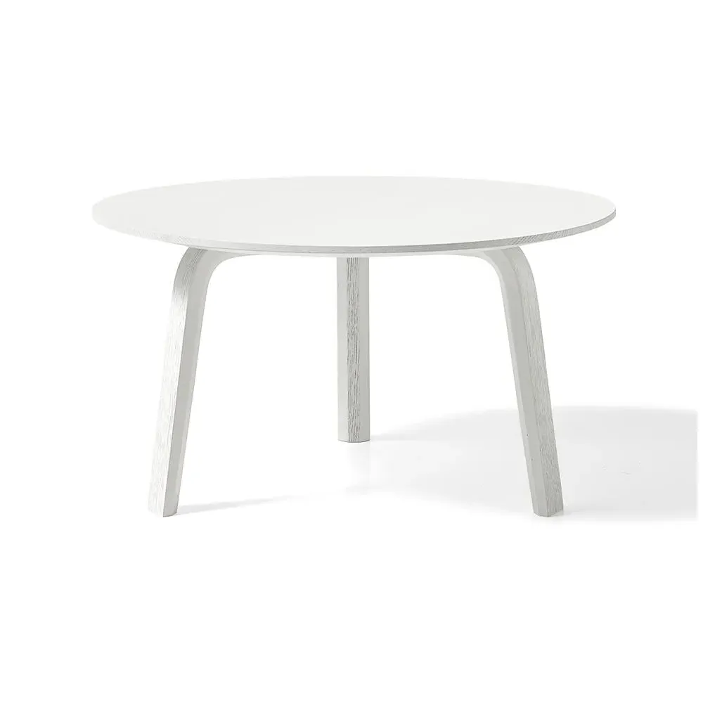 Large Coffee Table Low Height - White, Oak