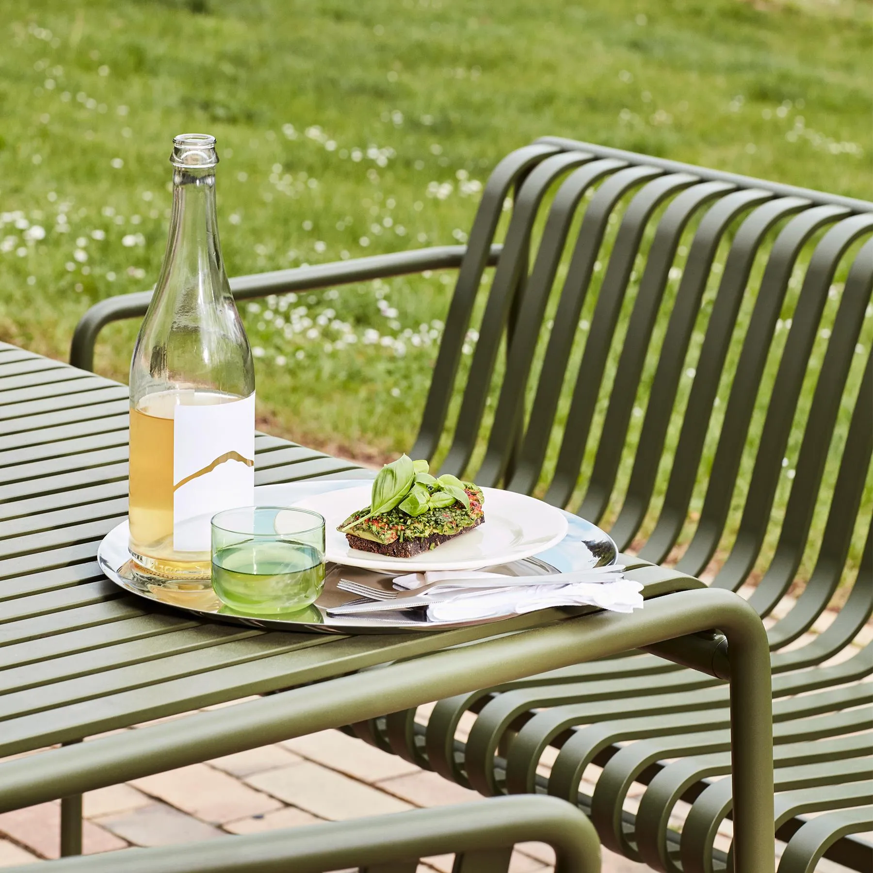 Large Dining Set with Bench - Iron Red