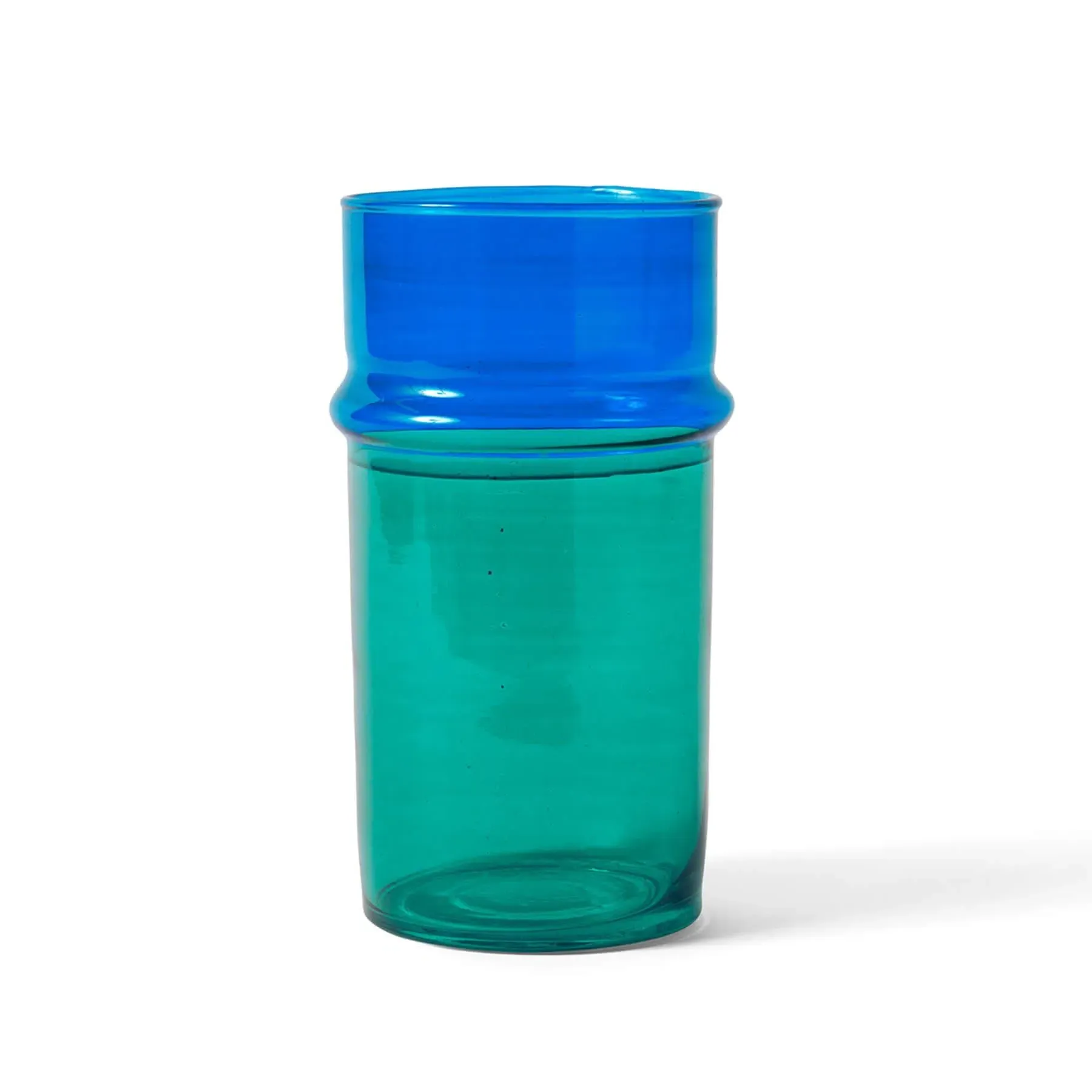 Large Moroccan Vase - Blue Green, Recycled Glass image
