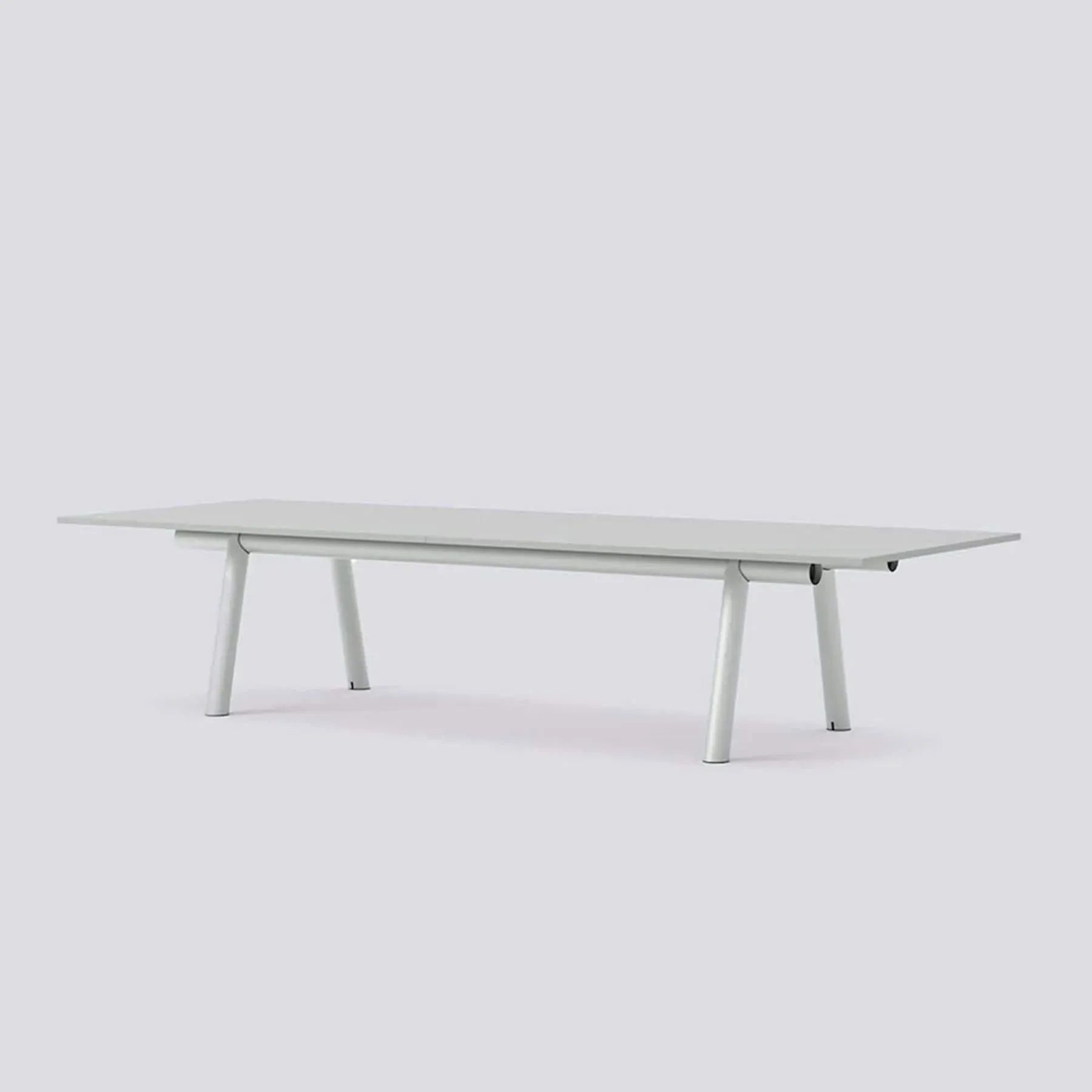 Large Office Table with Curves - Grey, Linoleum image