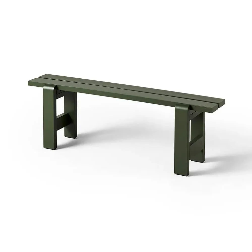 Large Outdoor Bench Weather-Resistant - Blue, Pine