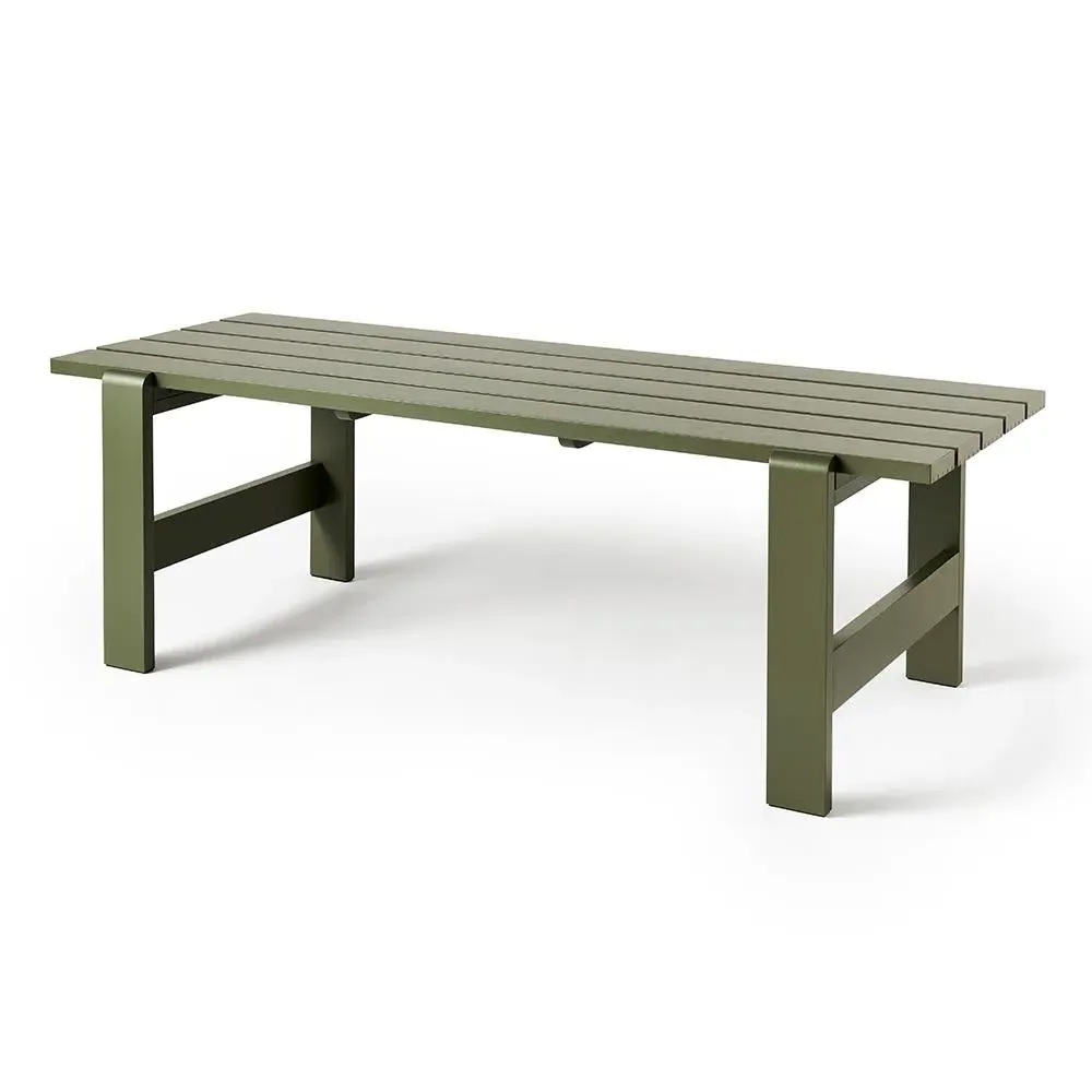 Large Outdoor Dining Table - Green, Pine