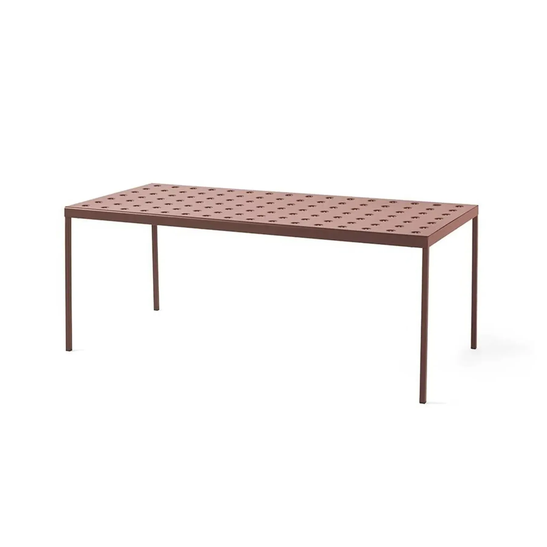 Large Outdoor Dining Table - Iron Red, Steel