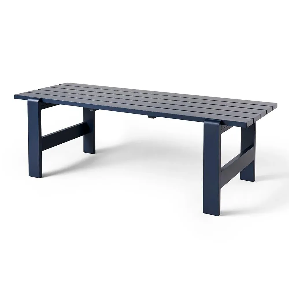 Large Outdoor Dining Table - Steel Blue, Pine