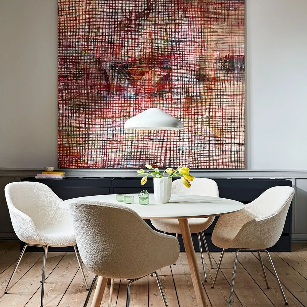 Large Pendant Light with LED - Grey, Steel