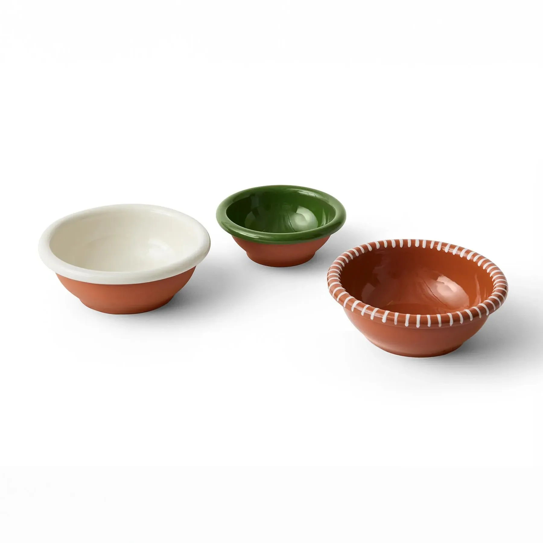 Large Salad Bowl - Off White, Terracotta