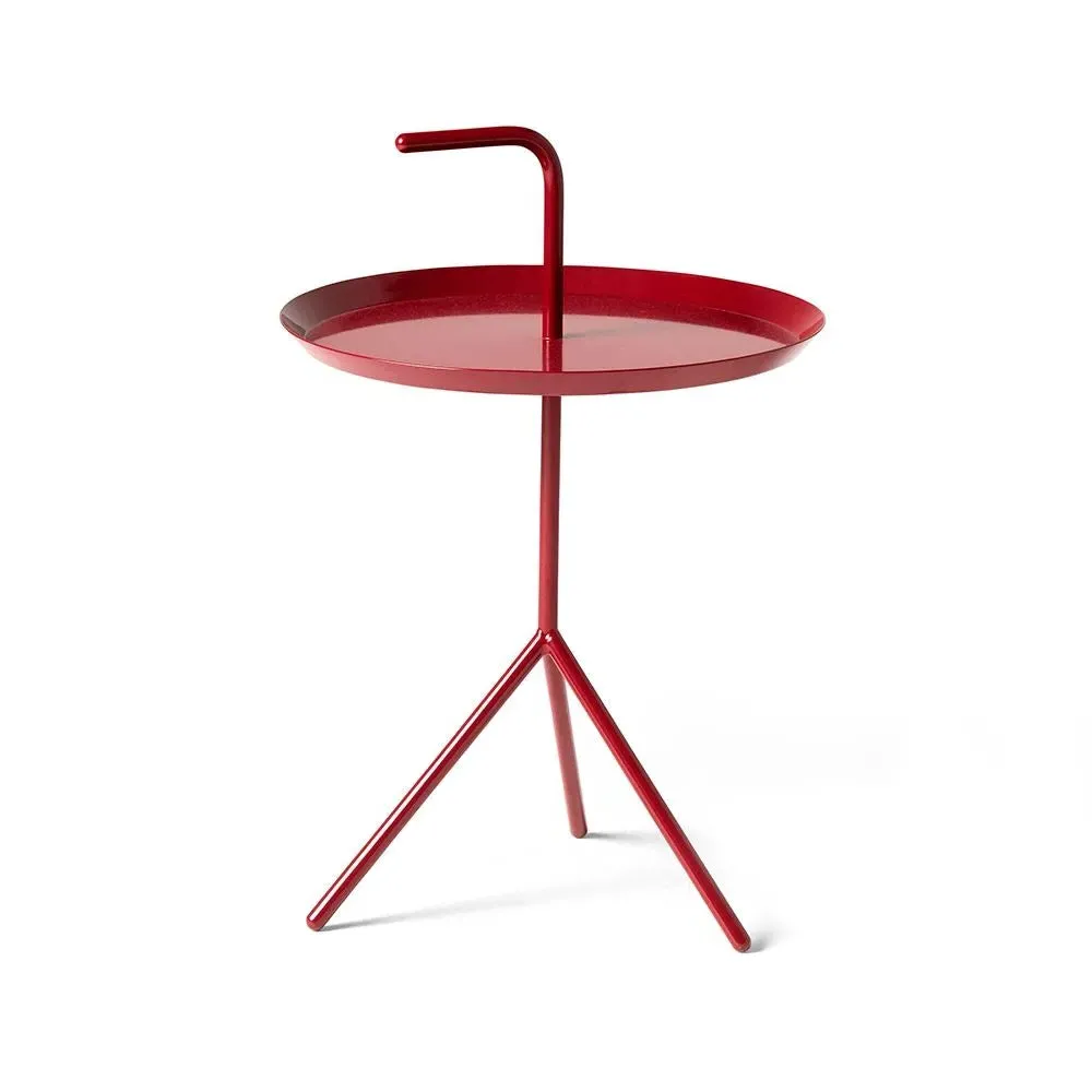 Large Side Table with Handle - Cherry, Metal