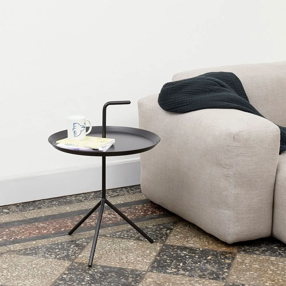 Large Side Table with Handle - Toffee, Metal