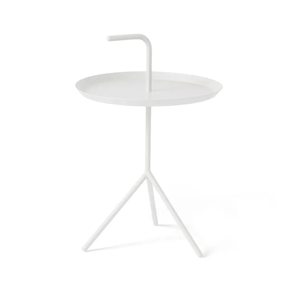 Large Side Table with Handle - White, Metal image