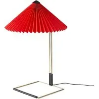 Large Table Lamp with Dimmer - Red, Cotton