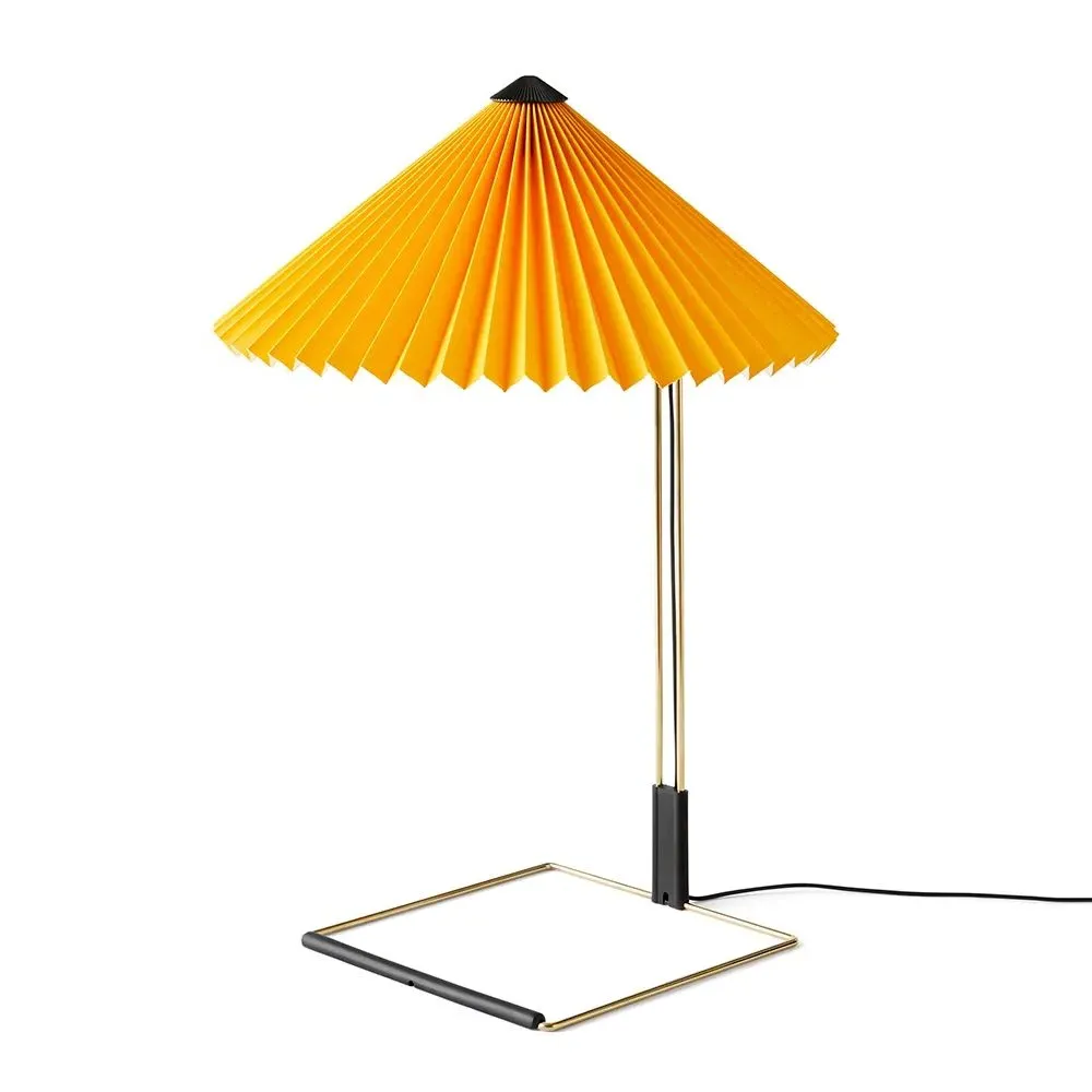Large Table Lamp with Dimmer - Yellow, Cotton