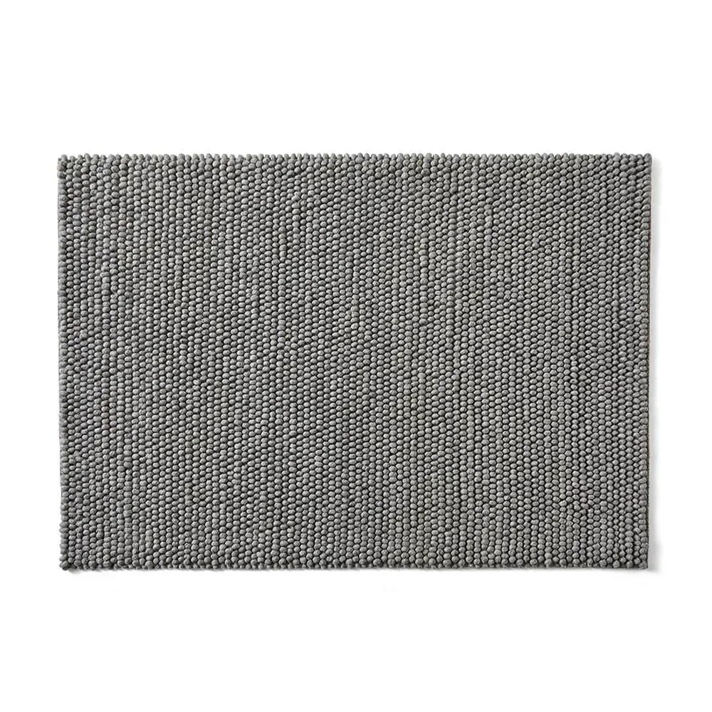 Large Textured Rug - Dark Grey, Pure Wool