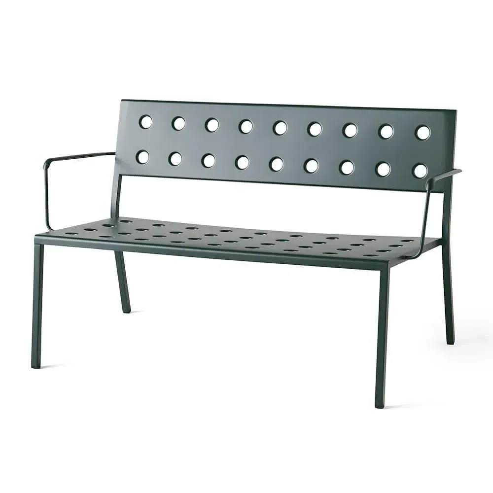 Lounge Bench with Arms - Anthracite, Steel
