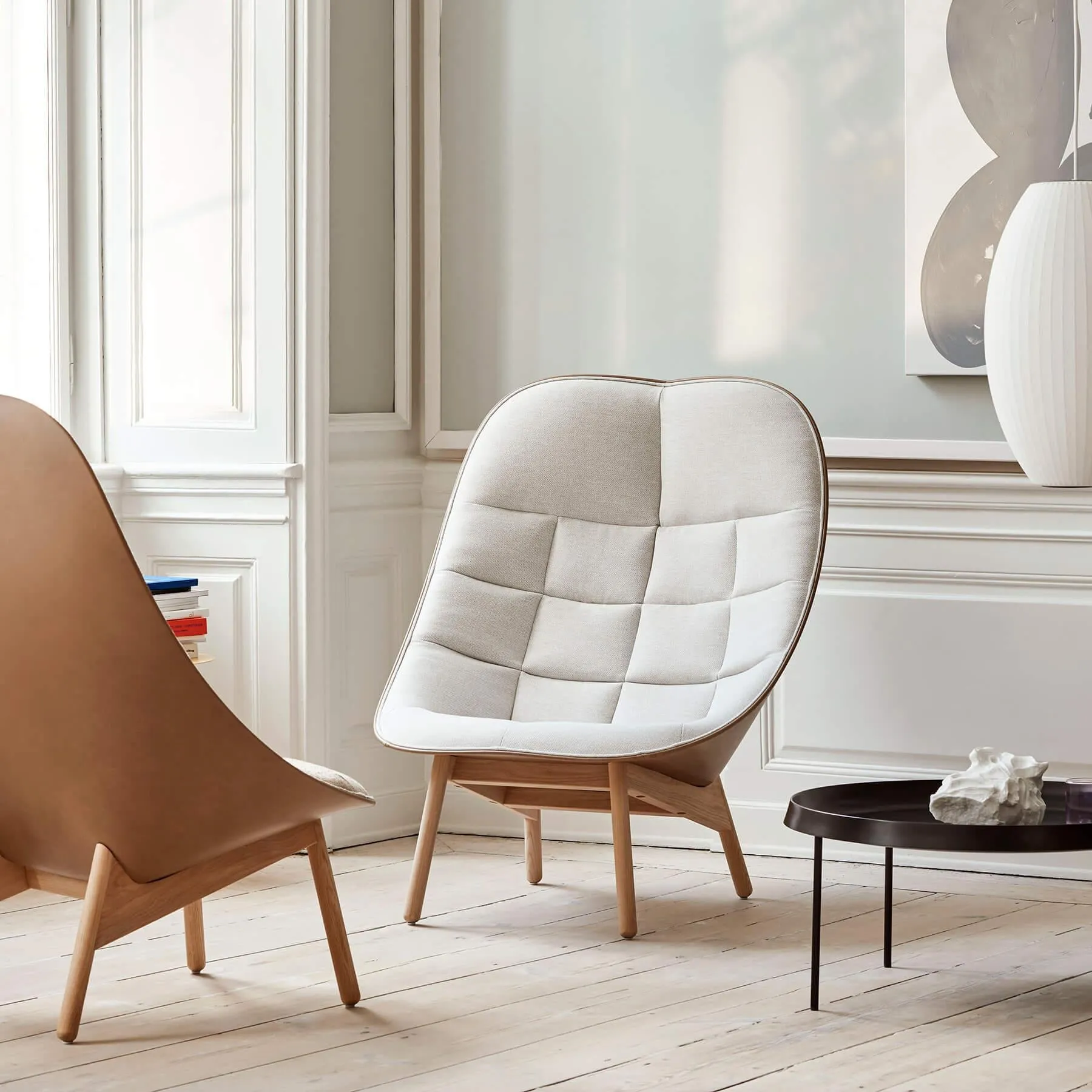 Lounge Chair Set with Ottoman - Hallingdal, Oak