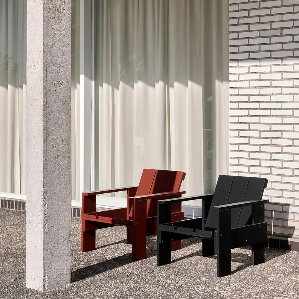 Lounge Chair with Armrests - Black, Pine