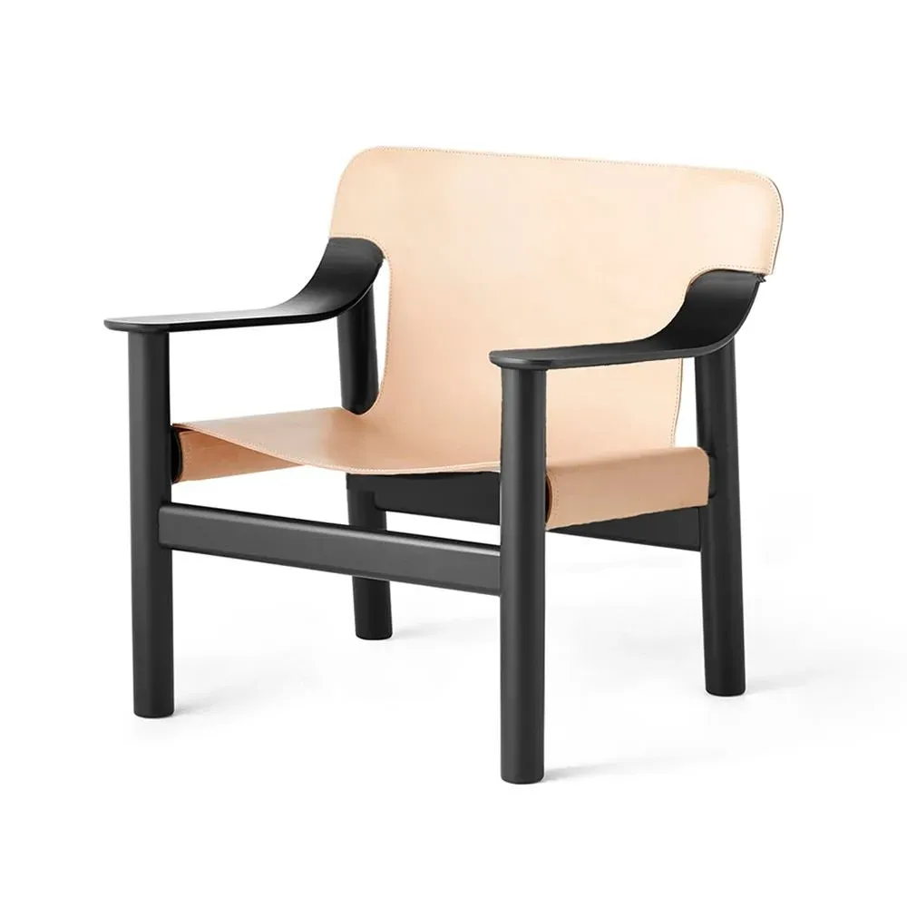 Lounge Chair with Canvas Cover - Green, Beech