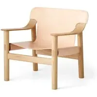 Lounge Chair with Leather Cover - Nature, Oak