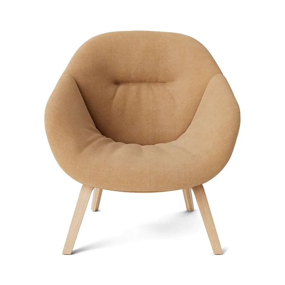 Lounge Chair with Quilted Shell - Oak image