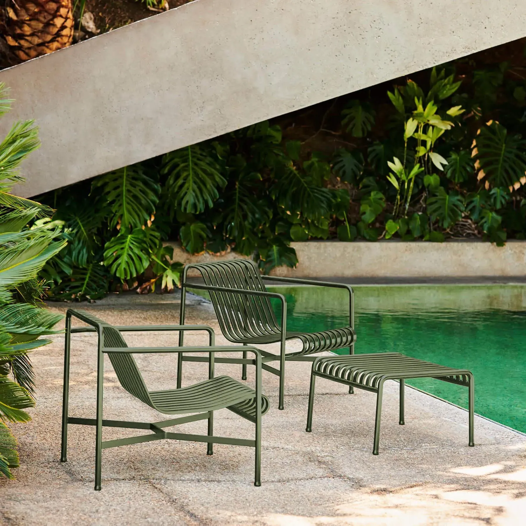 Lounge Set with Ottoman - Galvanised