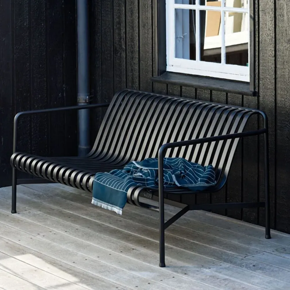 Lounge Sofa with Backrest - Anthracite, Steel