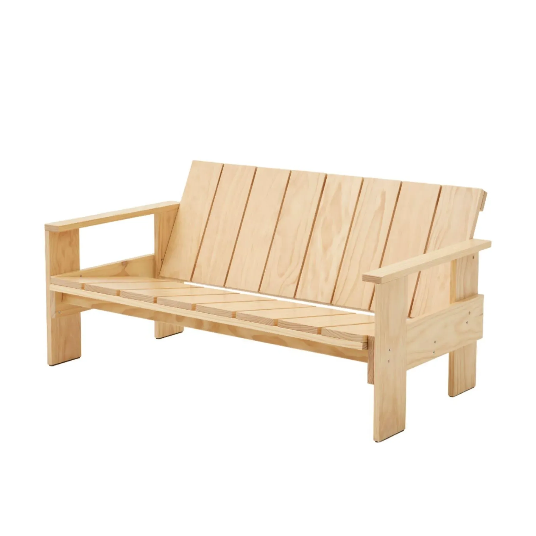 Lounge Sofa with Crossbars - Pine Wood