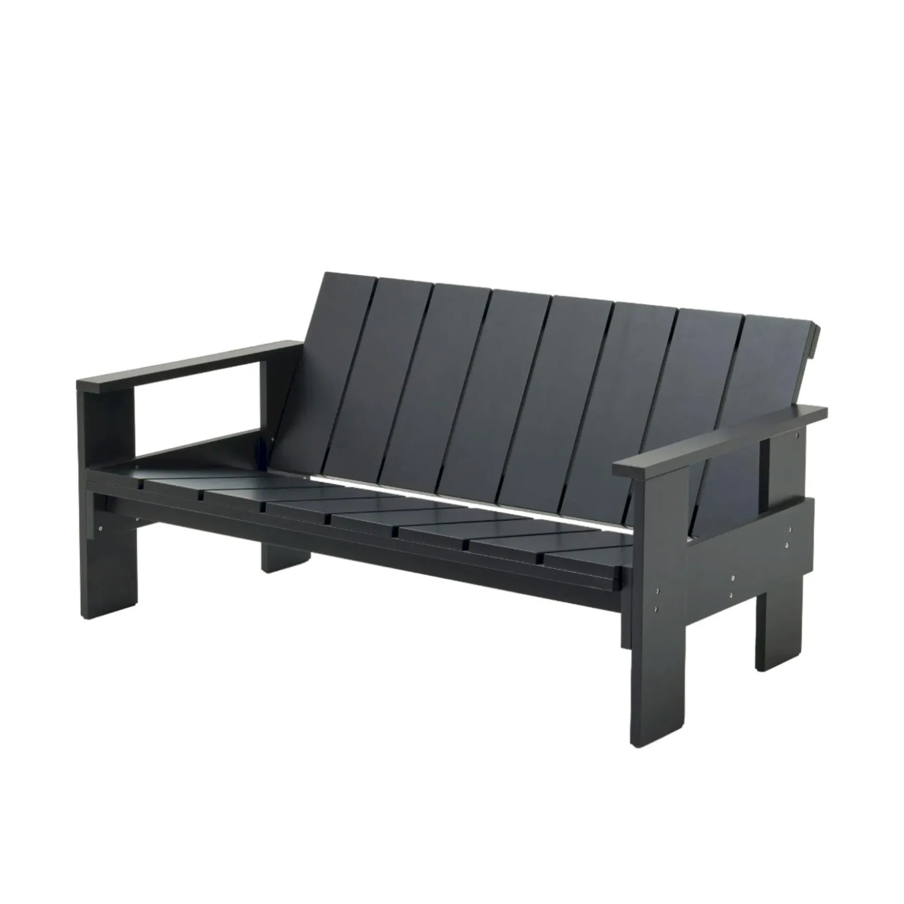 Lounge Sofa with Crossbars - Red, Pine Wood